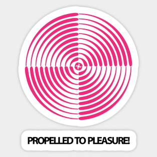 Propelled To Pleasure! - Pink Propeller Sticker